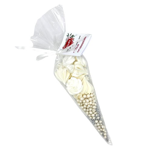 Набор меренга  с посыпкой "Белая элегантность"