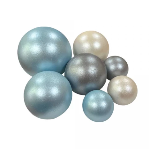 Шоколадні сфери Блакитно-біло-срібні (7шт)