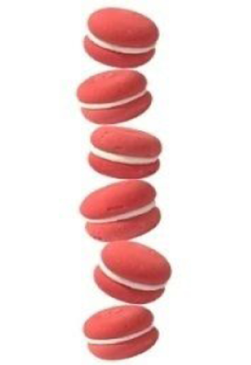 Набор безе Макаронс кораловые 3см