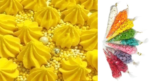 Набор меренга с посыпкой желтая