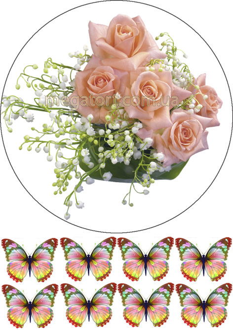 Вафельная картинка "Цветы №61"