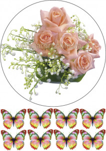 Вафельная картинка "Цветы №61"