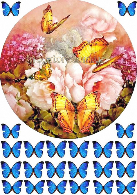 Вафельная картинка "Цветы №62"