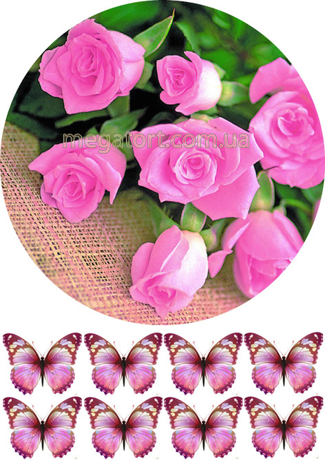 Вафельная картинка "Цветы №68"