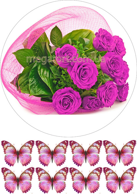 Вафельная картинка "Цветы №70"