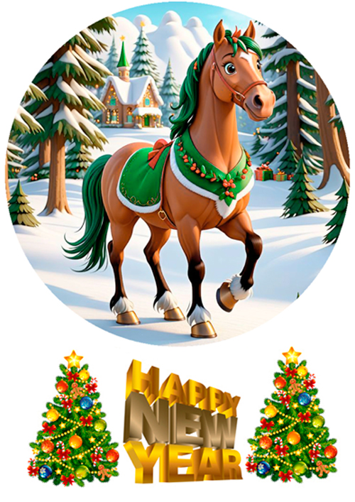 Вафельная картинка Конь красавчик