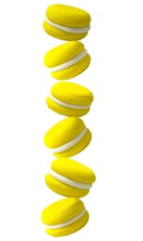 Набор безе Макаронс желтые 3см