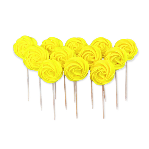Безе (меренга) на палочке желтое (1шт)