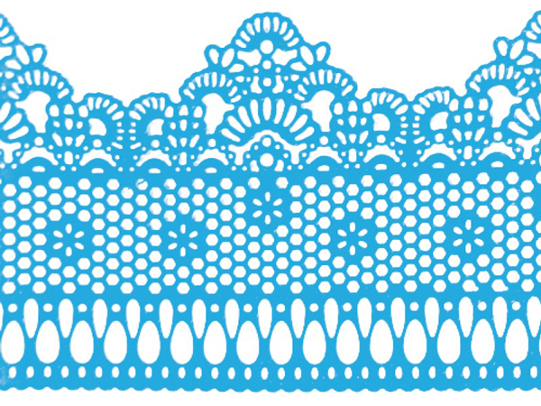 Кружево из айсинга №8 "Голубое"