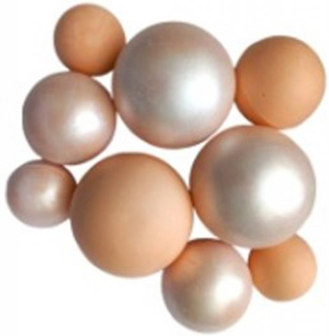Шоколадные сферы Белый перламутр и персиковый (9шт)