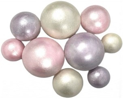 Шоколадные сферы Розово-бело-лавандовые (9шт)