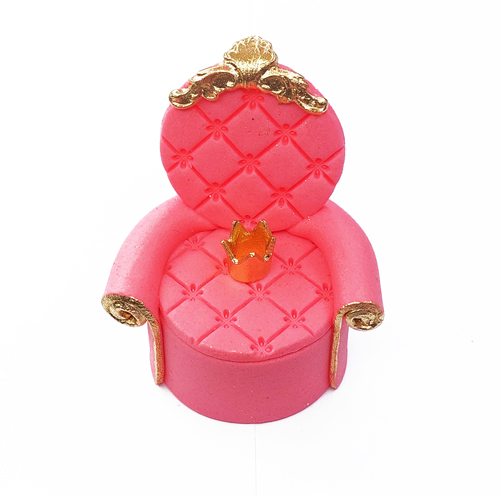 Сахарное украшение Трон розовый