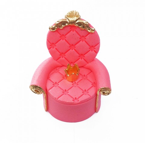 Сахарное украшение Трон розовый