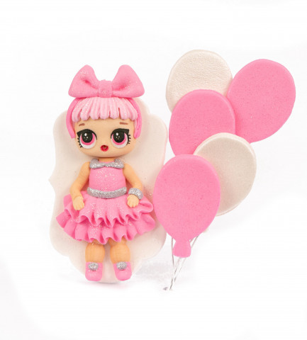 Набір цукрових топерів Лол Рожева об'ємна