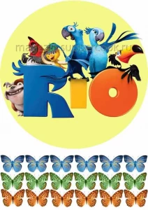 Вафельная картинка "Рио №3"