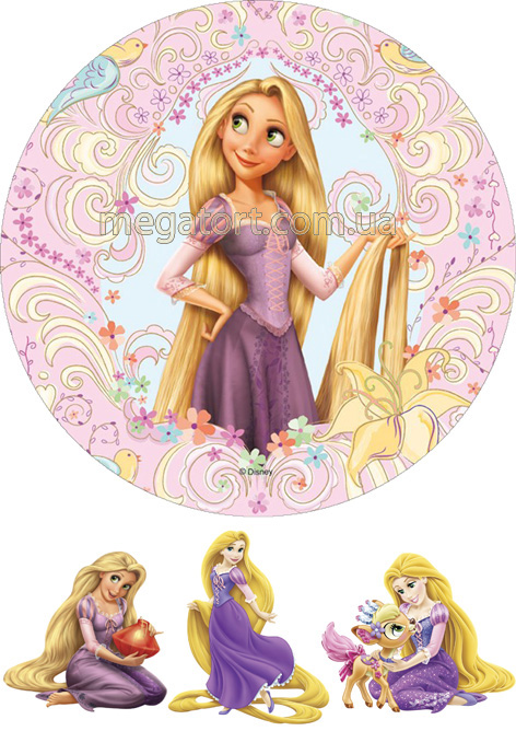 Вафельная картинка "Рапунцель №17"