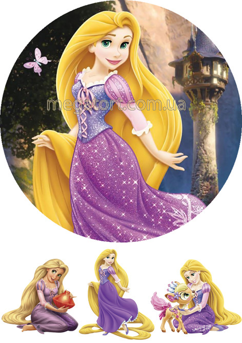 Вафельная картинка "Рапунцель №20"