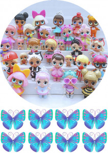 Вафельная картинка "Куклы Лол №1"