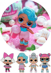 Вафельная картинка "Куклы Лол №4"