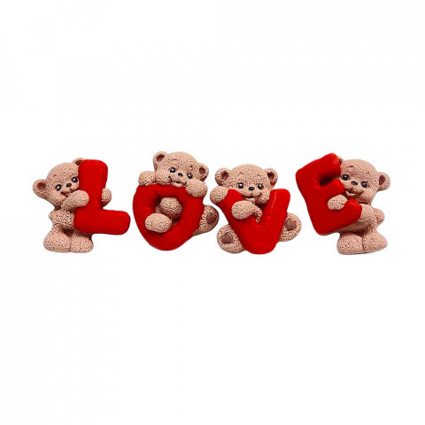 Набор шоколадных украшений Мишки LOVE