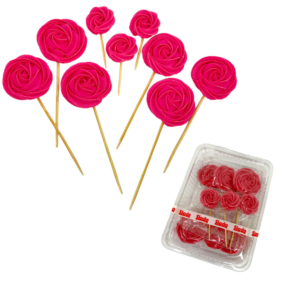 Набор сахарных украшений Радуга (розовая) премиум