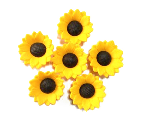 Набор сахарных украшений Подсолнухи (6шт)