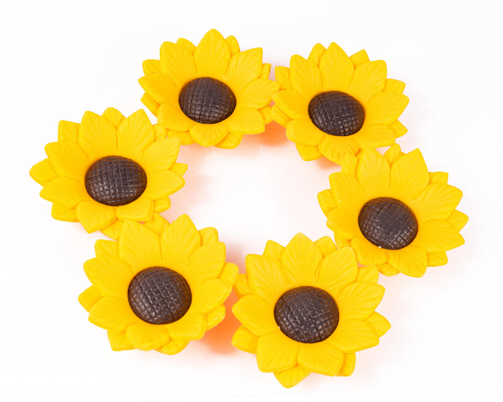 Набор сахарных украшений Подсолнухи (6шт)
