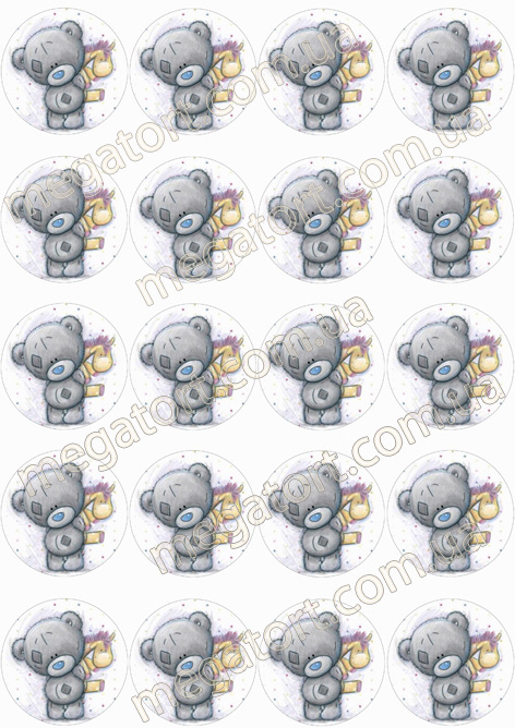 Вафельна картинка для капкейків №169