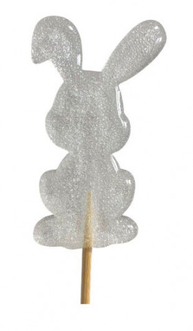 Леденец из изомальта Зайчик прозрачный с блеском