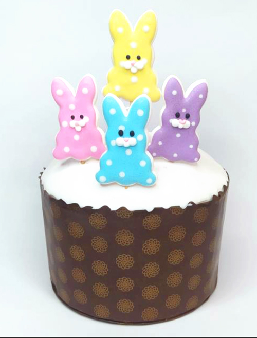 Сахарное украшение "Зайчик голубой" 1шт