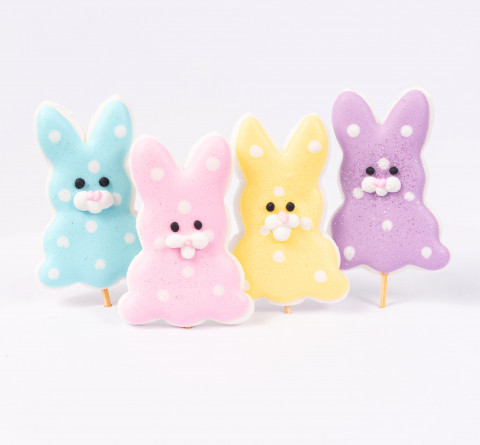 Цукрова прикраса "Зайчик блакитний" 1шт