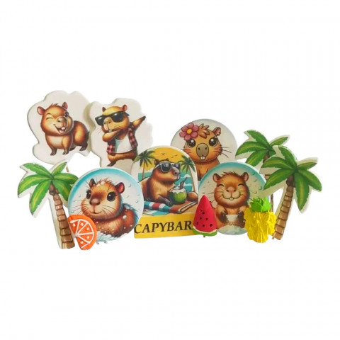 Набор сахарных топперов Капибара KD
