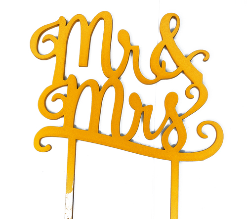 Тоgпер "Mr&Mrs" ДВП золото