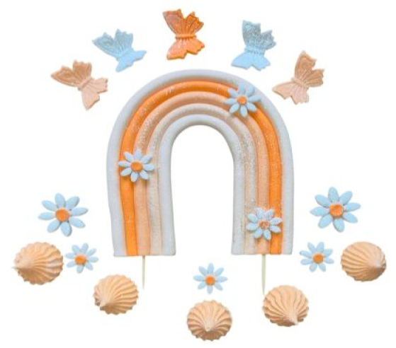 Набір цукрових топерів Веселка персикова