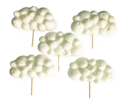 Набір цукрових топерів Хмаринки із сріблом