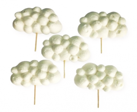 Набір цукрових топерів Хмаринки із сріблом