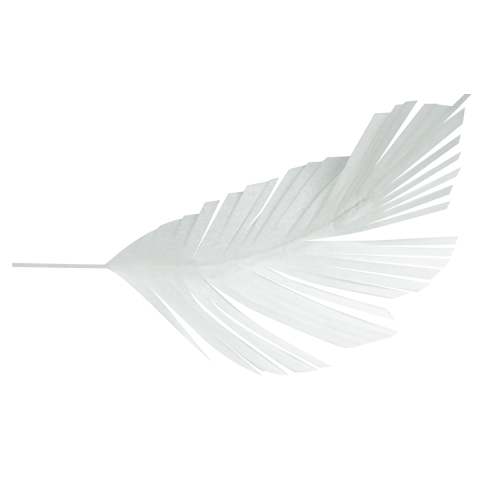 Вафельна прикраса Пір'їнка L 115мм