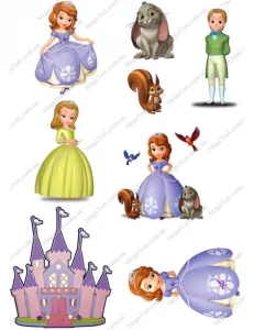 Вафельная картинка для топперов и пряников Принцесса София 2