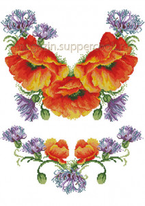 Вафельная картинка "Вышивка №74"