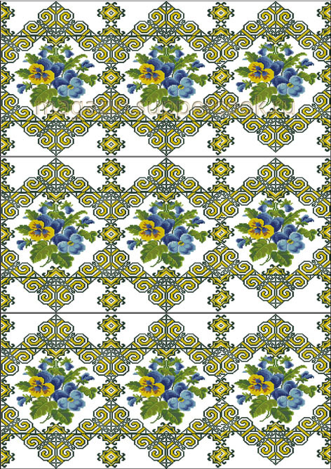 Вафельная картинка "Вышивка №125"