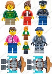 Вафельная картинка для топперов и пряников Лего роботы