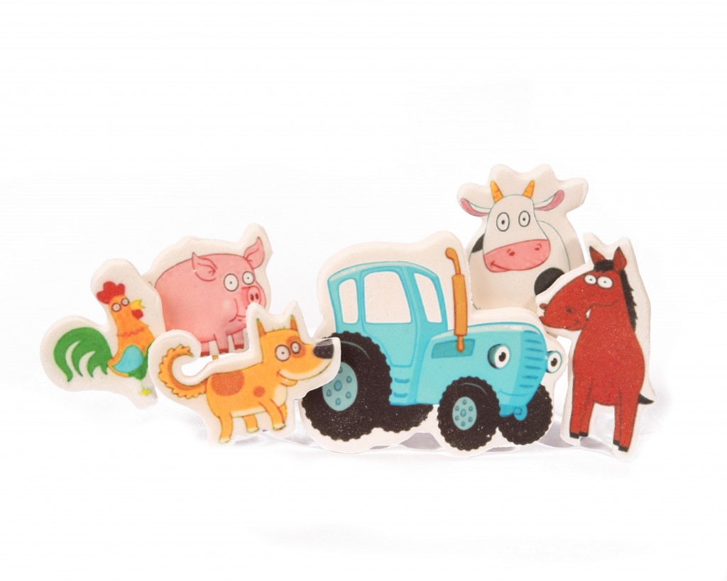Набор топперов Синий трактор животные