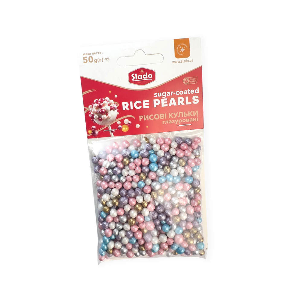 Шарики рисовые микс пастель 50г