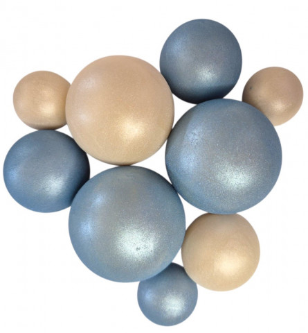 Шоколадні сфери Небесно-блакитні / біла перлина (9шт)