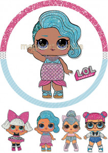 Вафельная картинка "Куклы Лол №8"