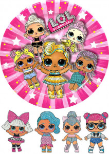 Вафельная картинка "Куклы Лол №20"