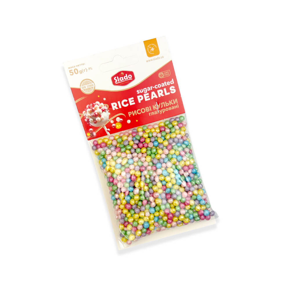 Кульки рисові Пастель №3 перламутрові 5мм 50г