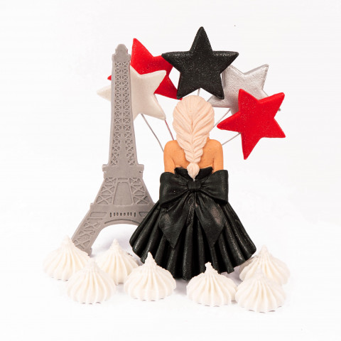 Набір цукрових прикрас Дівчина в чорному