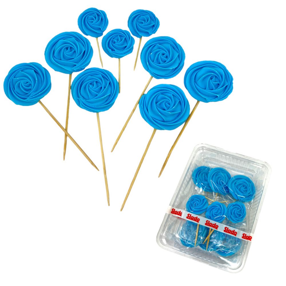 Набор сахарных украшений Радуга (голубая) премиум