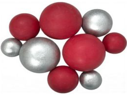 Шоколадні сфери Червоно-срібні (9шт)